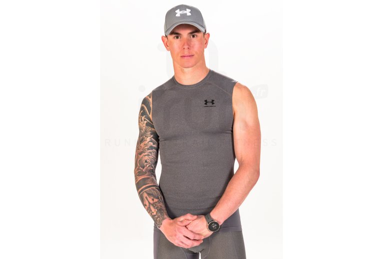 Under Armour - Camiseta de compresión HeatGear sin mangas para hombre