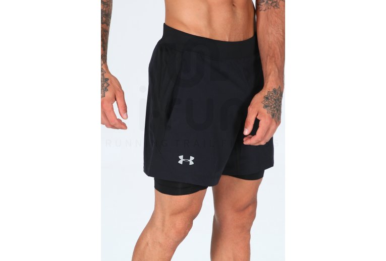 Under Armour Pantal�n corto Qualifier Speedpocket 2 en 1