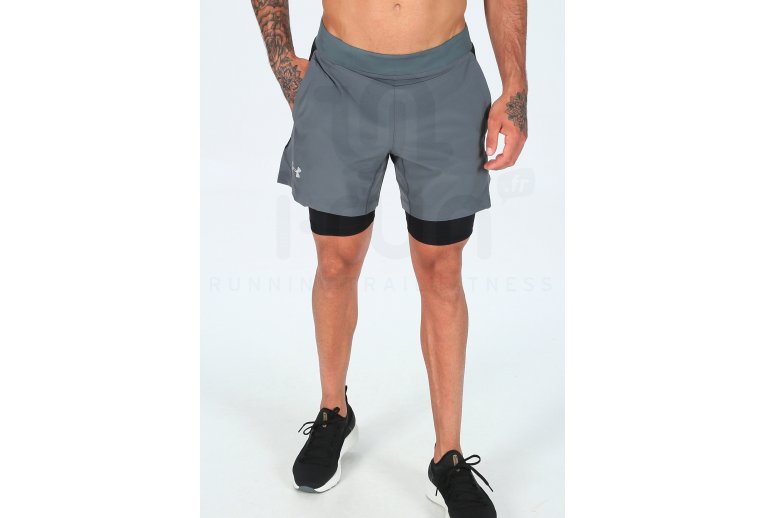 Under Armour Pantal�n corto Qualifier Speedpocket 2 en 1