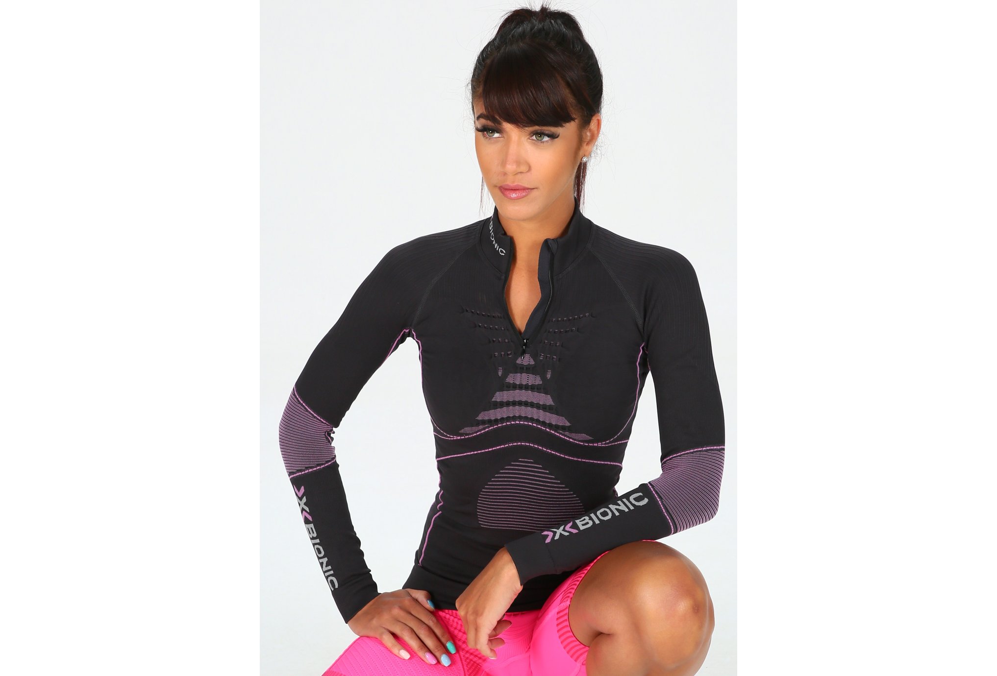 X-Bionic Tee-shirt Energy Accumulator EVO 1/2 zip W vêtement running femme